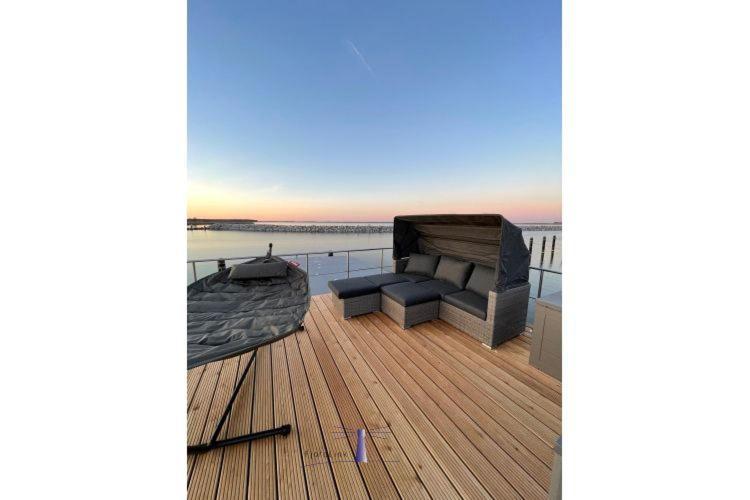 Hausboot Fjord Haven Mit Biosauna In Barth Exteriér fotografie